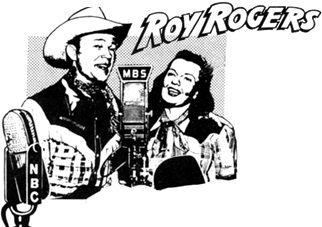 Drawing of Roy and Dale singing into a microphone.