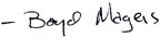 Boyd Magers signature