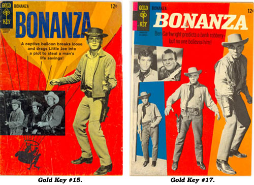 Covers to BONANZA Gold Key #15 and #17.