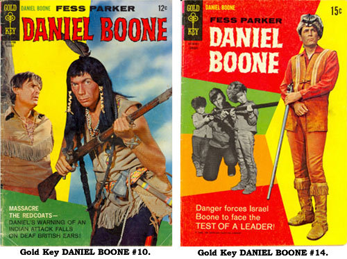 Covers to Gold Key DANIEL BOONE #10 and #14.