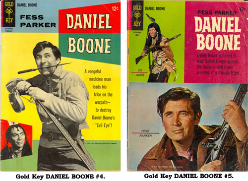 Covers to Gold Key DANIEL BOONE #4 and #5.