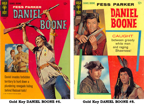 Covers to Gold Key DANIEL BOONE #6 and #8.
