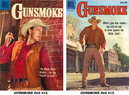 Covers to GUNSMOKE #12 and #13.