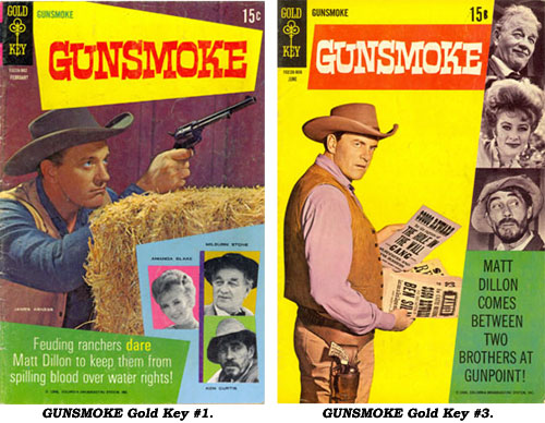 Covers to Gold Key GUNSMOKE #1 and #3.