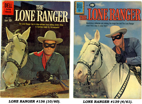 LONE RANGER #136 (10/60) and #139 (4/61).