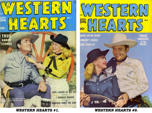 Covers to WESTERN HEARTS #1 and #9.