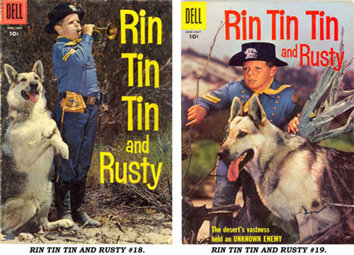 Covers to RIN TIN TIN AND RUSTY #18 and #19.