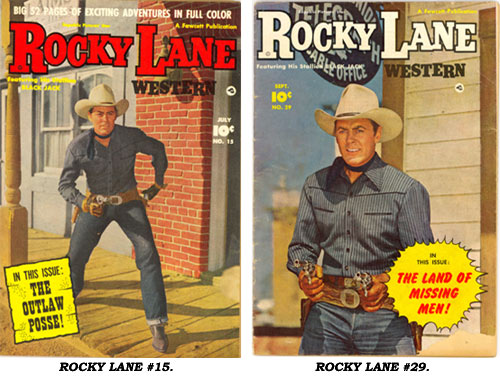 Covers to ROCKY LANE WESTERN #15 AND #29.