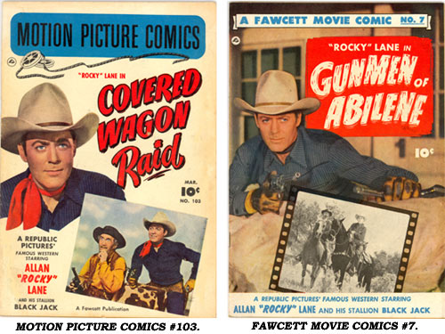 Covers to MOTION PICTION COMICS #103 AND FAWCETT MOVIE COMICS #7.