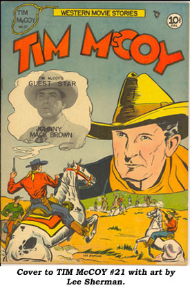 Cover to TIM McCOY #21 with art by Lee Sherman.