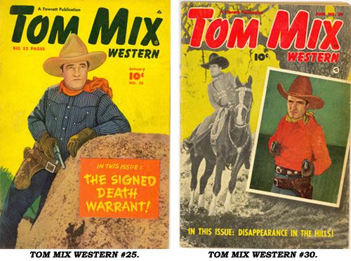 Covers to TOM MIX WESTERN #25 and #30.