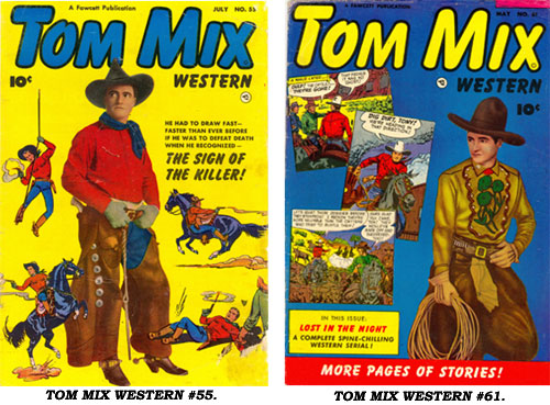 Covers to TOM MIX WESTERN #55 and #61.