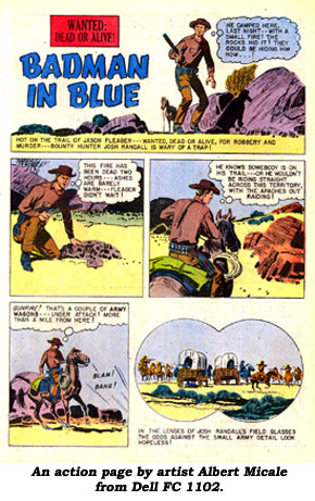 An Action page by artist Albert Micale from Dell FC 1102.