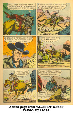 Action page from TALES OF WELLS FARGO FC#968.