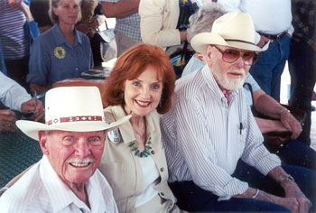 Earl Bellamy, Mary Ellen Kay and Harry Carey Jr. at Tombstone Film Festival in 2001.
