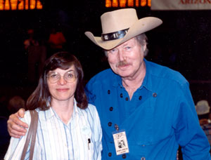 WESTERN CLIPPINGS' Donna Magers with John Smith (“Laramie”) at the first Festival of the West in Scottsdale, AZ.