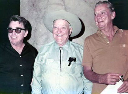 Lash LaRue, Max Terhune and Russell Hayden at the first Memphis Film Festival in 1972.
