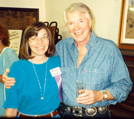 Robert Horton and WC's Donna Magers pose for the camera at the Toulumne County, Sonora, California, Wild West Film Fest in 1992.