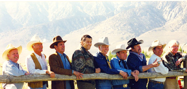 What a great cast at the Lone Pine Film Festival in October ‘03. (L-R) Ben Cooper, Ty Hardin, Michael Dante, Clint Walker, Kelo Henderson, Steve Mitchell, William Smith, Peter Brown, Robert Horton.