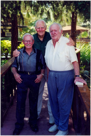 Director Earl Bellamy visits actor John Alderson and producer Gordon Kay at the
Motion Picture Home.