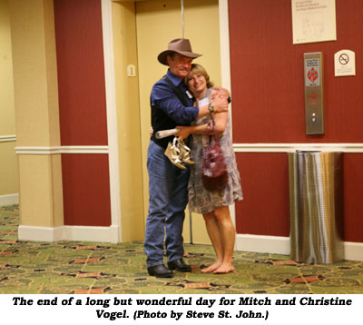 The end of a long but wonderful day for Mitch and Christine Vogel.  (Photo by Steve St. John.)