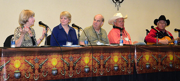 Panel discussion with Charlotte Stewart and Alison Arngrim of “Little House on the Prairie” with banquet entertainers Rex Allen Jr. and Les Gilliam.