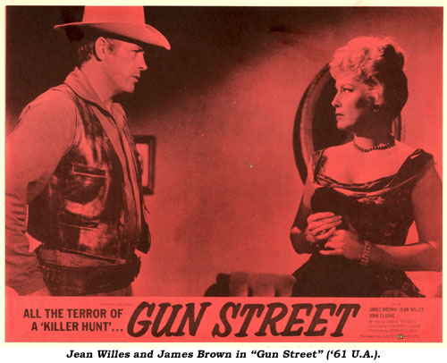 Jean Willes and James Brown in "Gun Street" ('61 U.A.).