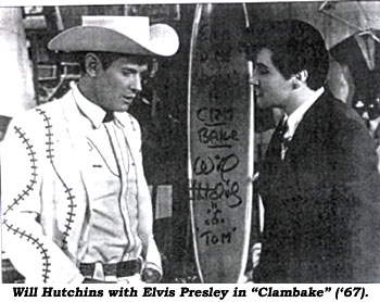 Will Hutchins with Elvis Presley in "Clambake" ('67).