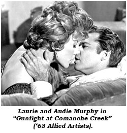 Laurie and Audie Murphy in "Gunfight at Comanche Creek" ('63 Allied Artists).