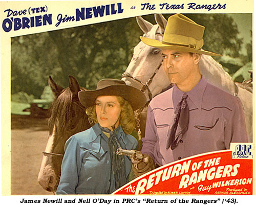 James Newill and Nell O'Day in PRC's "Return of the Rangers" ('43).