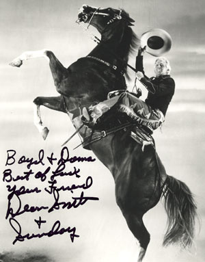Dean Smith on his horse Sunday.