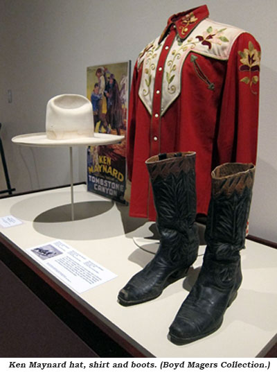 Ken Maynard hat, shirt and boots. (Boyd Magers Collection.)