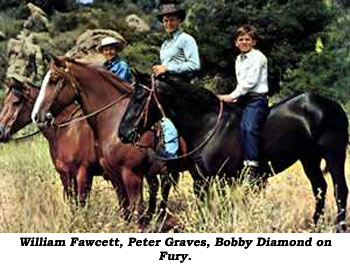 William Fawcett, Peter Graves, and Bobby Diamond on Fury.