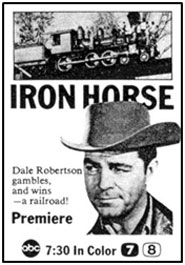 TV GUIDE ad for "Iron Horse".