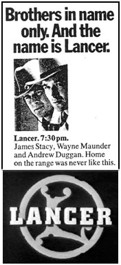 TV GUIDE ad for "Lancer"