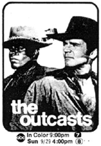TV GUIDE ad for "The Outcasts".