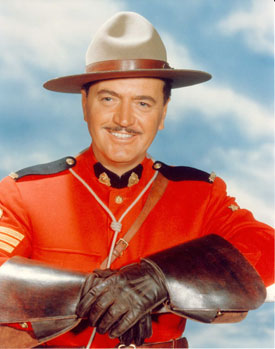 Portrait of Dick Simmons as Sergeant Preston.