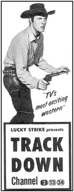 TV GUIDE ad for "Trackdown".