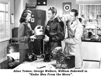Aline Towne, George Wallace, William Bakewell in "Radar Men From the Moon".