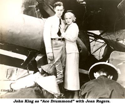 John King as "Ace Drummond" with Jean Rogers.