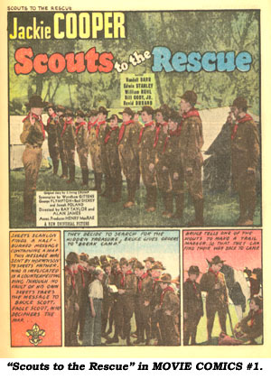 "Scouts to the Rescue" in MOVIE COMICS #1.
