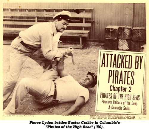 Pierce Lyden battles Buster Crabble in Columbia's "Pirates of the High Seas" ('50).