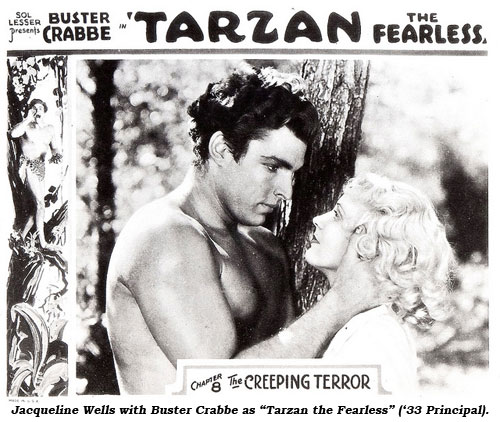 Jacqueline Wells with Buster Crabbe as "Tarzan the Fearless" ('33 Principal).