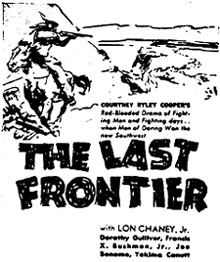 Ad for "The Last Frontier".