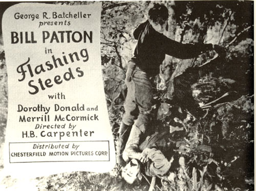 Lobby card from "Flashing Steeds" with Bill Patton.