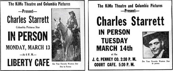 Newspaper ads from 3/13/39. 