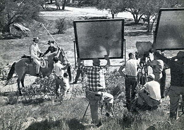Jock and Dick Jones on location filming “Range Rider”. 
