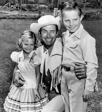 Jocko with his young step-daughter Sally Field and her brother Richard. 