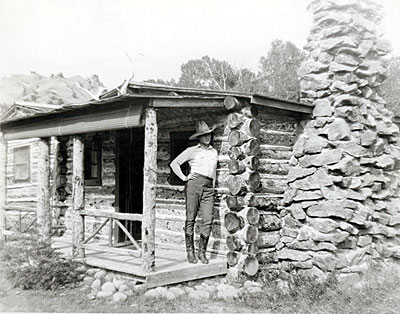 Tim McCoy at his Eagle Nest Ranch near Thermopolis, WY in 1927. 
(Photo courtesy Elijah Cobb.) 