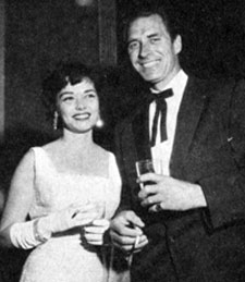 A night on the town at Ciro’s for Jock Mahoney and wife Maggie in 1957.